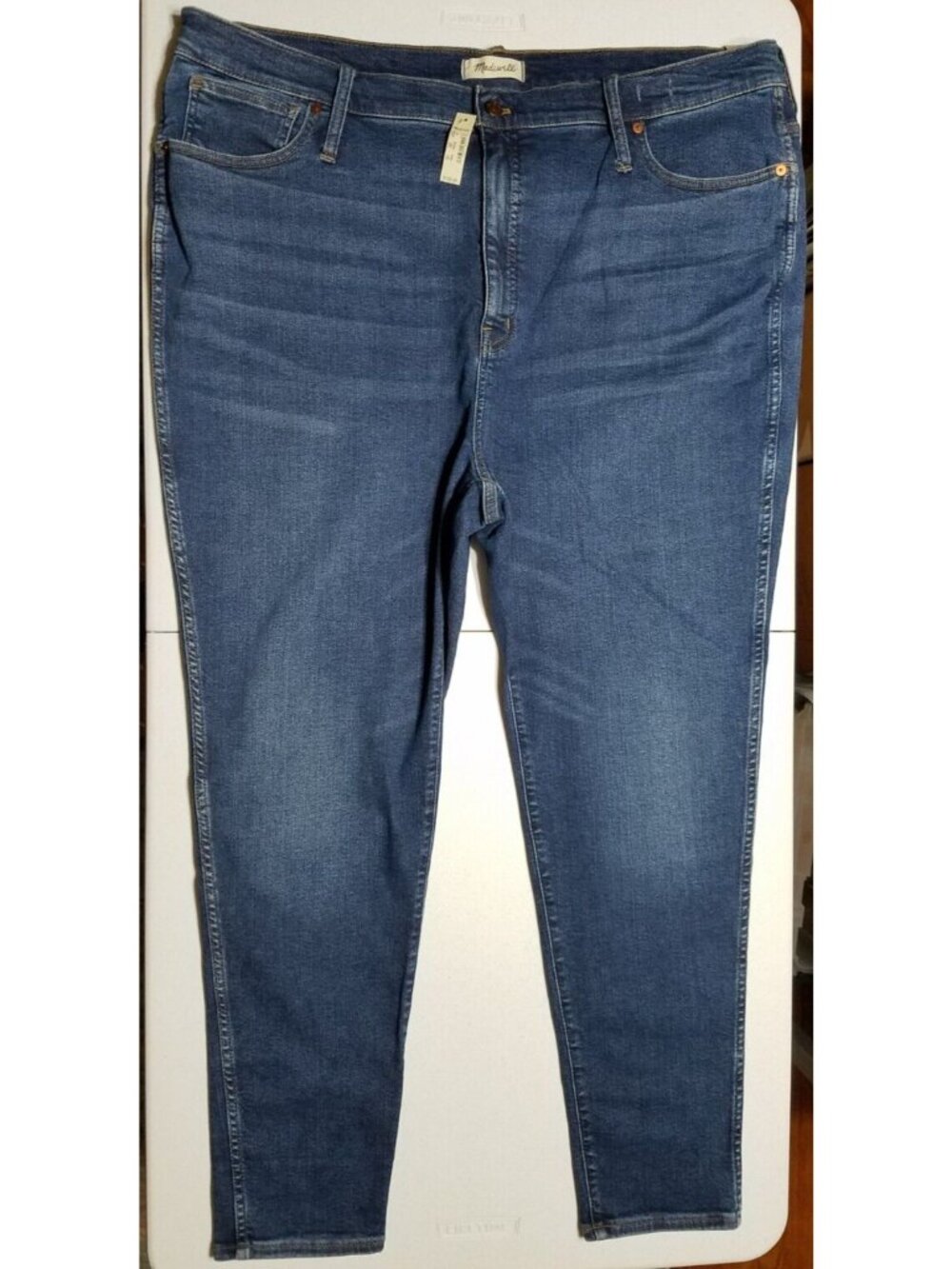 Madewell 10" High-Rise Skinny Soft Blue Stretch Denim Jeans Women's W 36 NWT